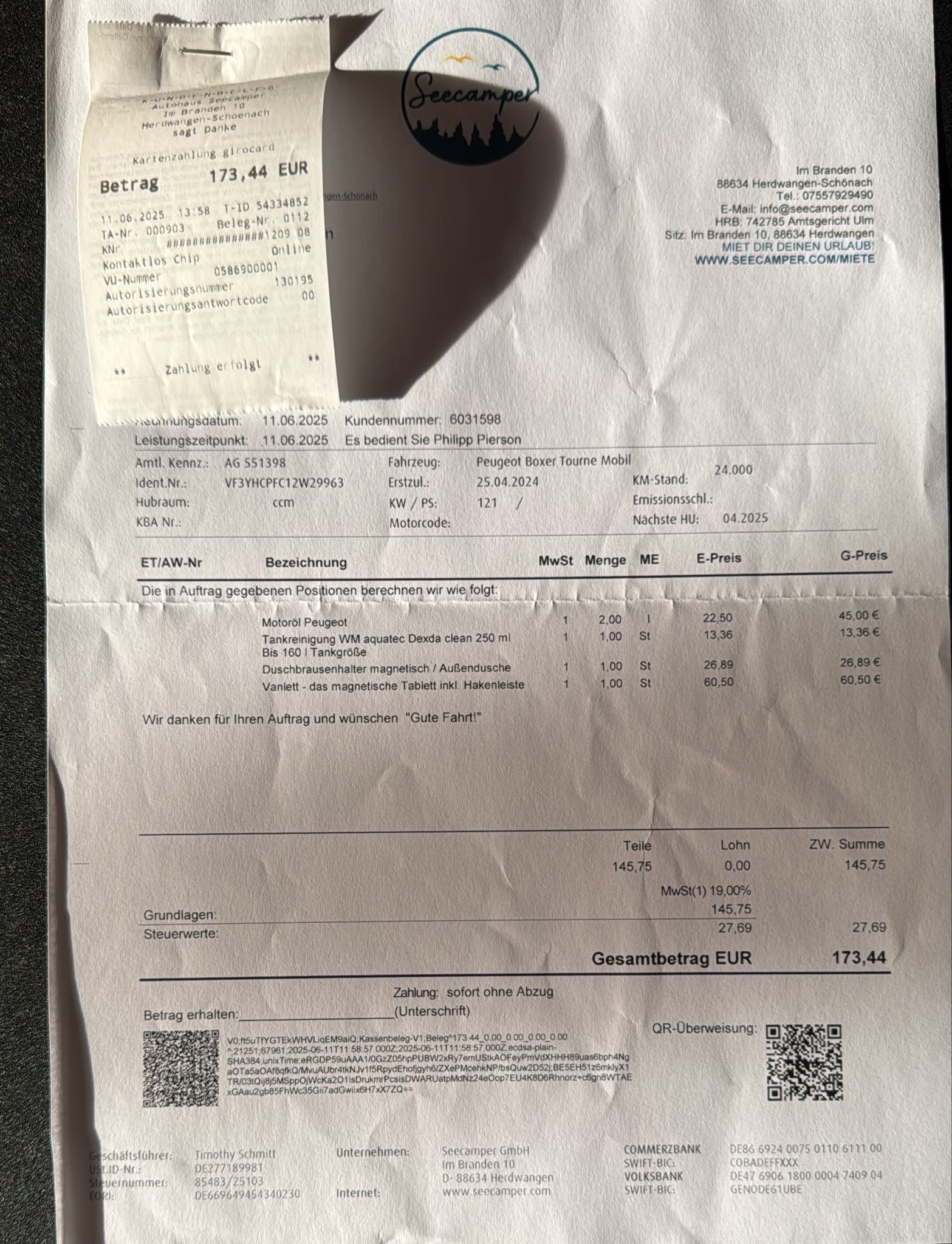 Peugeot Tourne Mobil 6.0 Armaflex Clesana photo 16